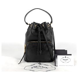 Prada Borsa a secchiello crossbody in vitello