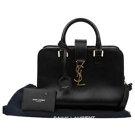 Autre Marque Borsa Tote Baby in pelle da donna Nera con dettagli dorati