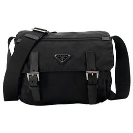 Prada Borsa Messenger a Tracolla in Re-Nylon con Logo Triangolare