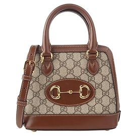 Gucci Mini Bolso Bandolera GG Supreme Horsebit con Asa Superior