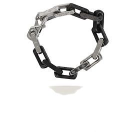 Louis Vuitton Bracciale a catena Monogram Nero Argento