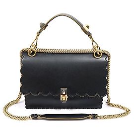 Fendi Black Calfskin Can Eye Medium