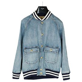 Céline Teddy-Jacke aus gewaschenem Denim