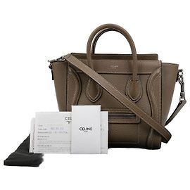 Céline Borsa a tracolla Nano Luggage Drum in vitello