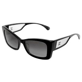 Chanel Schwarze quadratische Sonnenbrille