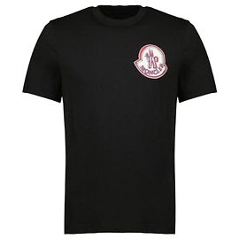 T-shirt Moncler de algodão com logótipo preto