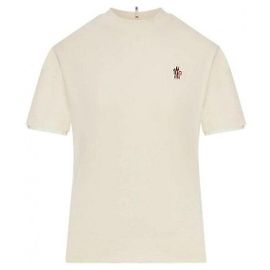 Moncler T-Shirt mit kurzen Ärmeln aus Baumwollmischung und Logo-Patch