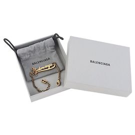 Balenciaga Goldenes Vintage Typografie Logo Armband