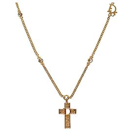 Dior Goldkette mit Kreuz und Zirkonia