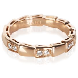 Bulgari BVLGARI Rose Gold Diamond Serpenti Viper Ring