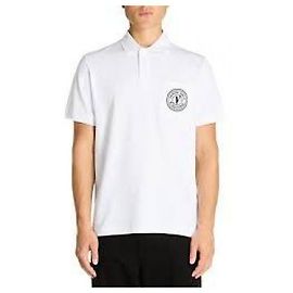Versace Polo con emblema ricamato