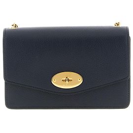 Mulberry Borsa crossbody in vitello blu