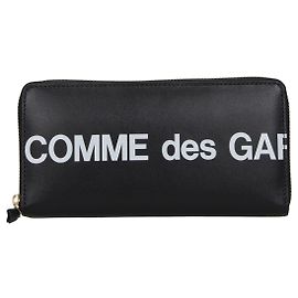Carteira Comme Des Garcons de couro preta