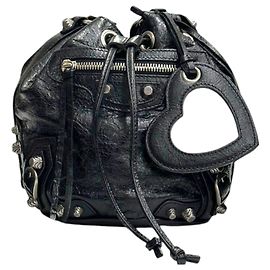 Balenciaga Le Cagole in pelle di vitello nera