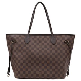 Louis Vuitton Borsa a tracolla Neverfull MM Damier Ebene Canvas Rose Ballerine