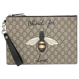 Gucci Supreme Bee Print Strap Pouch