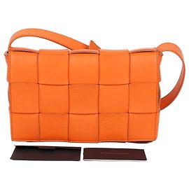 Bottega Veneta Borsa a Tracolla Piccola Weaving Orange Cassette
