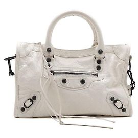 Balenciaga Mala Tote Pequena e Mala de Ombro White Le City