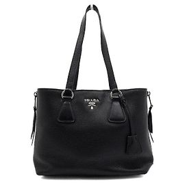 Prada Borsa a tracolla Vitelophynx nera con cerniera laterale