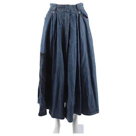 Jupe en denim Christian Dior bleue