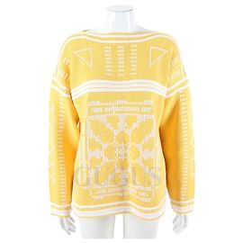 Hermès Strickpullover mit langen Ärmeln Gelb