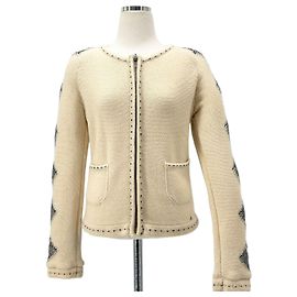 Chanel Logo Argyle Strickjacke mit Reißverschluss