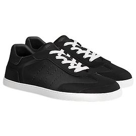 Hermès Sneakers Match da Uomo Scarpe Sportive Camoscio Pelle di Capra Pelle di Vitello Noir