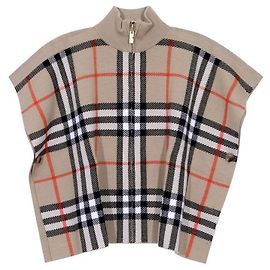 Burberry Mantella reversibile a quadri in lana per bambini (disponibile taglia adulto)
