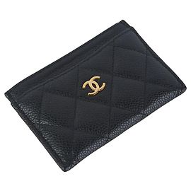 Chanel Tarjetero Classic Caviar Gold CC (Factura)