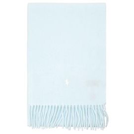 Ralph Lauren Sciarpa in lana Pony tinta unita con frange