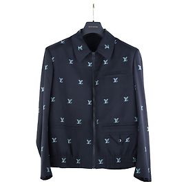 Louis Vuitton LV Logo Jet Pocket Blason Jacquard Zip Jacket Size