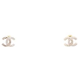 Chanel Orecchini matelassé in cristallo CC Gold