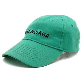 Balenciaga Boné de beisebol unissexo verde com logótipo bordado na frente