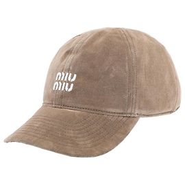 Sombrero de terciopelo Miu Miu Naranja