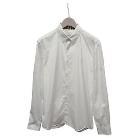Burberry Slim Fit Karierthemenhemd aus weißer Popeline