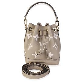Louis Vuitton Tourterelle Creme Empreinte Monogram Giant Nano Noe