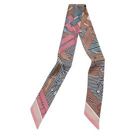 Hermès Mors Jouets Chemise Twilly Silk Women's Scarf