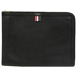 Thom Browne Clutch Document Pebble Black