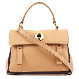 Yves Saint Laurent 283761 Borsa 2-Way Muse Two in pelle Beige Brown