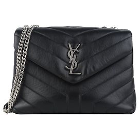 Autre Marque Bolsa Crossbody Loulou Small Silver Monogram Matelassé