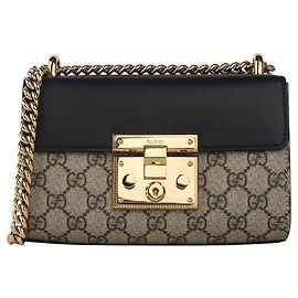 Gucci Borsa a tracolla Small GG Supreme con lucchetto