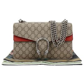 Gucci Borsa a catena Dionysus GG Small Beige Red