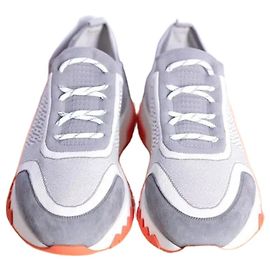 Hermès Addict Knit Sneaker Grau Komplett-Set