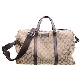 Gucci Sac Supreme Canvas Boston Tote Bag