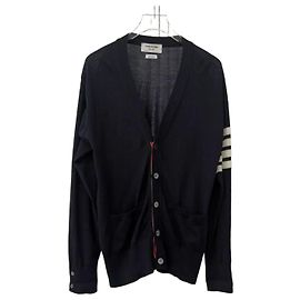 Thom Browne Merino Wool Diagonal Patches Cardigan