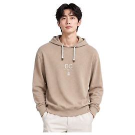 Brunello Cucinelli Kapuzenpullover aus Baumwolle Beige