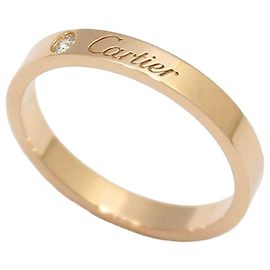 Cartier Alianza de boda de oro rosa con diamantes