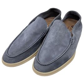 Loro Piana Mocassini in camoscio Summer Work Grigio