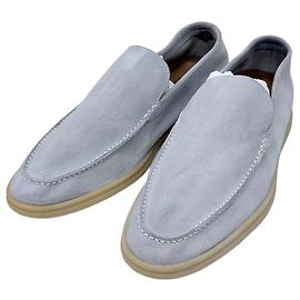 Loro Piana Mocassino in camoscio Summerwalk Grey