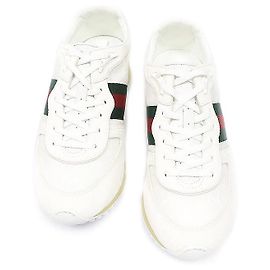 Gucci Baskets Homme Remotion WEB en daim blanc